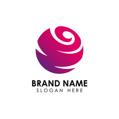 abstract 3d swirls globe logo design. Suitable for technology, travel, and business logo icon.