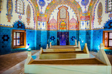 View of shahzada(prince) Cem tomb, mausoleum in Bursa, Turkey