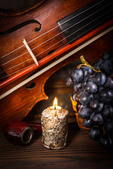 Still life with candle