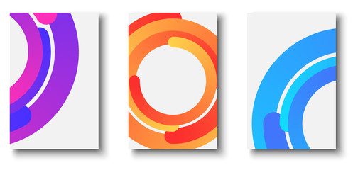 White backgrounds with colorful circles pattern.