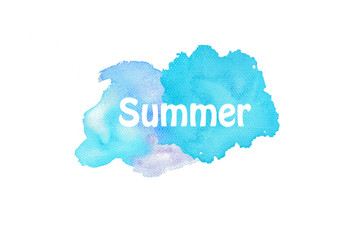 Beach PartyText with Watercolor Background