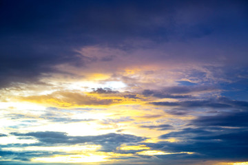   colorful sky  twilight sky after sunset with clouds for background .