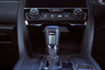 Automatic Transmission, Gear stick, Gearbox inside car.