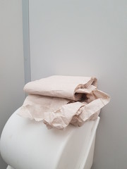 toilet paper, lavatory paper, bumf