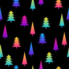 Obraz premium Abstract black and rainbow seamless pattern background.Modern swatch paint for birthday card, party invitation, sale wallpaper, holiday wrapping paper, fabric, bag print, t shirt, workshop advertising