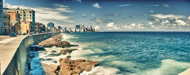 Photo sur Plexiglas Havana vue sur la ville de la havane et malecon