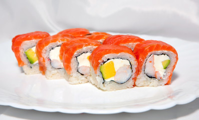 sushi, rolls, for the restaurant menu