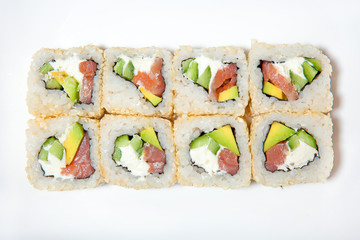 sushi, rolls, for the restaurant menu