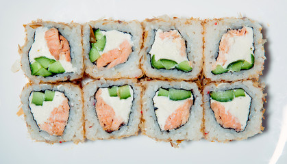sushi, rolls, for the restaurant menu