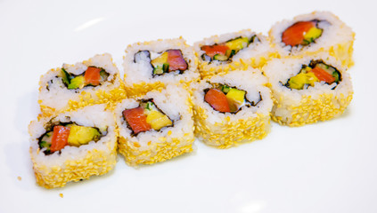 sushi, rolls, for the restaurant menu