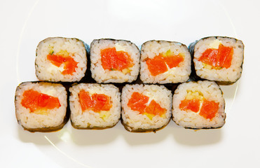 sushi, rolls, for the restaurant menu