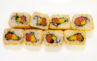 sushi, rolls, for the restaurant menu
