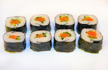 sushi, rolls, for the restaurant menu