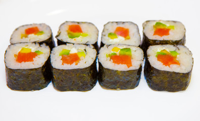 sushi, rolls, for the restaurant menu