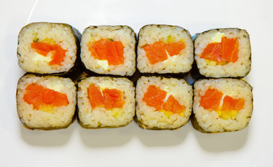 sushi, rolls, for the restaurant menu