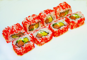 sushi, rolls, for the restaurant menu