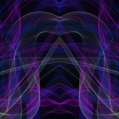 Abstract symmetric art. Mirrored fractal texture background. Fantastic pattern for graphic design production. Good for printed pictures, postcards, posters or covers and artistic print on ceramic.