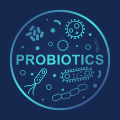 Bacterias  and viruses icons. Vector illustration on dark background