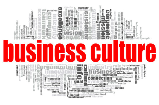 Business culture word cloud