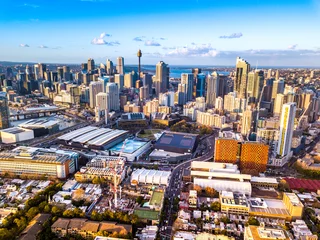 Foto op Canvas View Sydney City Skyline from a drone © Southern Creative