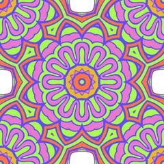 Seamless vector pattern. Geometric floral ornament. For Interior decoration, wallpaper, presentation, fashion design.