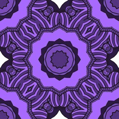 geometric pattern in floral style. Ethnic ornament. Vector illustration. For modern interior design, fashion textile print, wallpaper