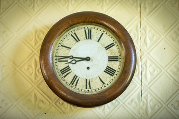 Vintage wall clock school class.