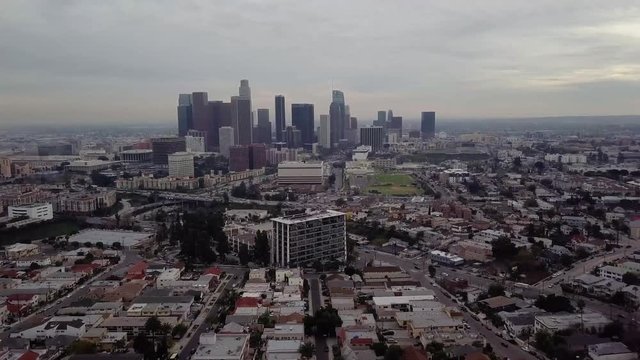 Aerial View Downtown Los Angeles