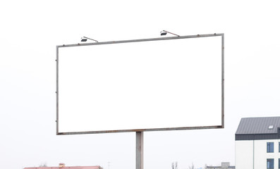 Old blank horizontal billboard