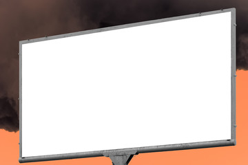 Fototapeta premium Old blank horizontal billboard