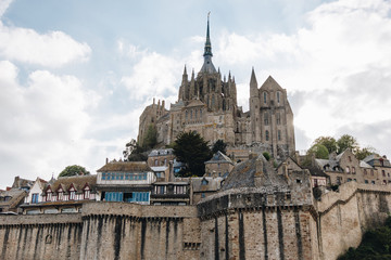 historical cathedral Saint michaels mount, Normandy, France