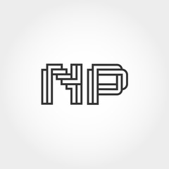 Initial Letter NP Logo Vector Design