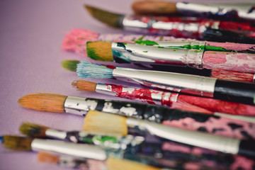 Fototapeta premium Colorful paint brushes
