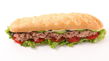 sandwich with tuna and salad