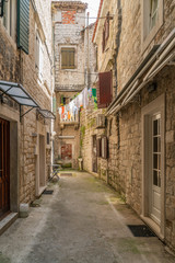 Fototapeta na wymiar Alleyway Trogir, Croatia
