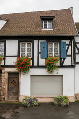 Fototapeta na wymiar Old town in Alsace, Obernai..