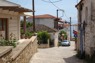 Afytos, Greece. Streets of old town