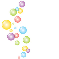 background with bright colored bubbles