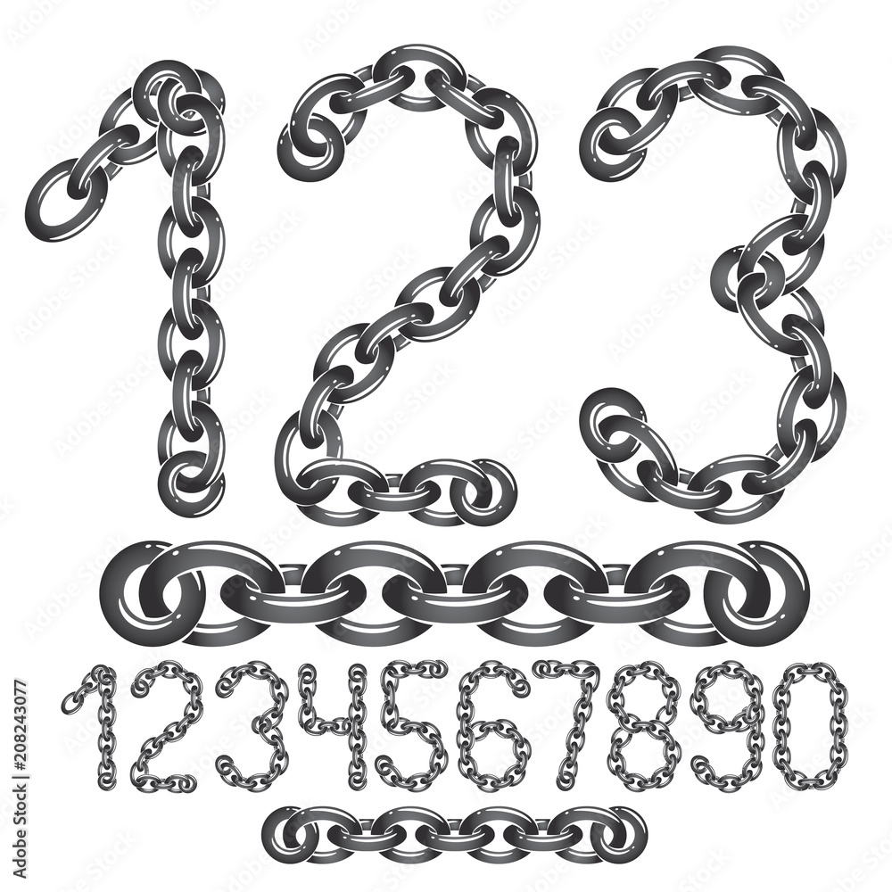 Poster vector modern numbers collection. trendy numbers for use as poster design elements. created using me