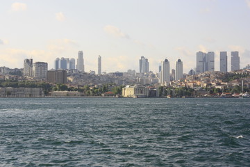 Naklejka premium Vistas del Bósforo, orillas de Estambul, 