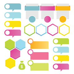 Fototapeta premium Infographic icon set - SEO elements