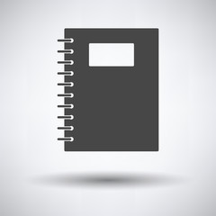 Exercise book with pen icon