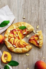 Homemade Peach galette /Summer fall dessert