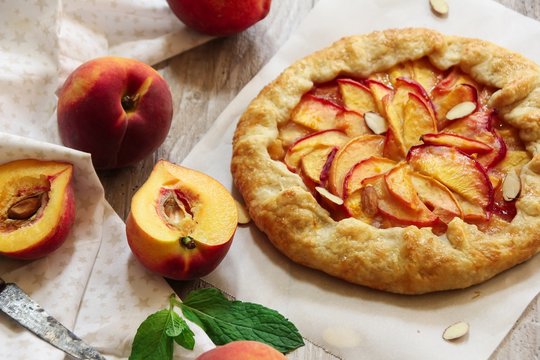 Homemade Peach Galette /Summer Fall Dessert