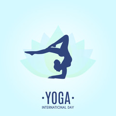 Yoga Colorful Fitness Concept. Vector illustration