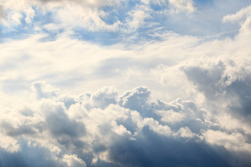 clouds in the blue sky