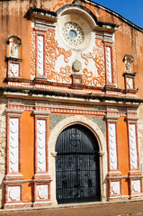 The view on the facade of the Convento de la Orden de los Predicadores in Santo Domingo, Dominikan Republic