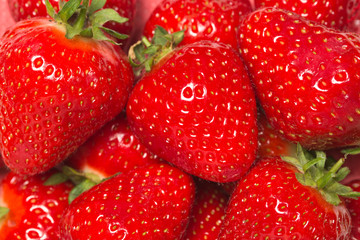 Fresh strawberry background. Macro food photography.