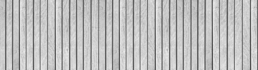 Fototapeta premium Panorama of White wood planks background