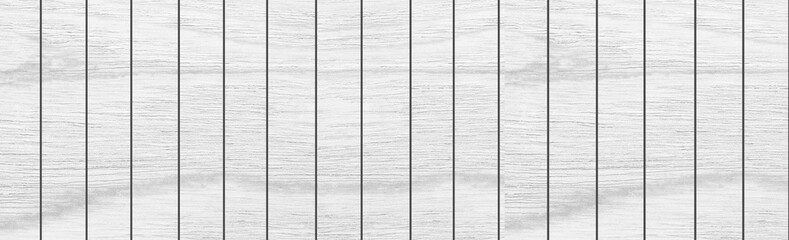 Panorama of White wood planks background seamless